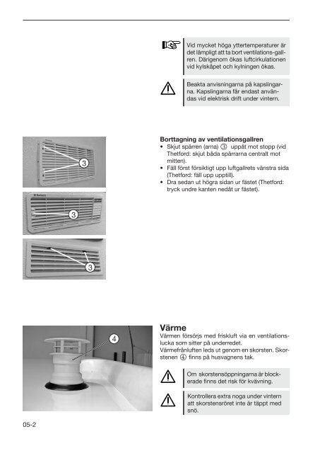 Instruktionsbok husvagnar S - Hobby Caravan