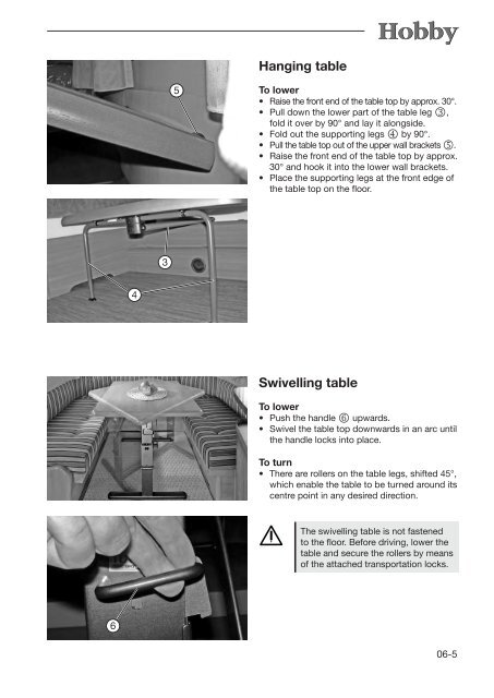 Instruktionsbok husvagnar S - Hobby Caravan