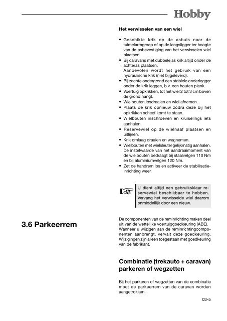 Einleitung WW nl - Hobby Caravan