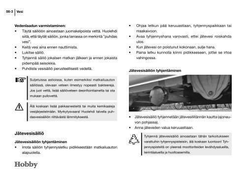 Turvallisuus - Hobby Caravan