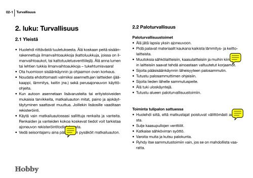 Turvallisuus - Hobby Caravan