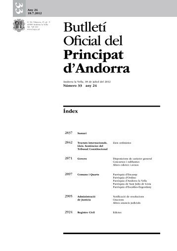 Butlletí Oficial del Principat d'Andorra - Intax Info