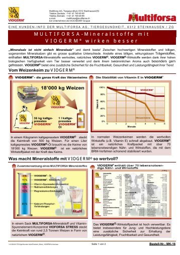 MULTIFORSA-Mineralstoffe mit - Hochdorf Nutritec AG