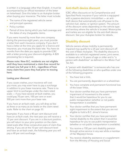 Icbc Insurance Discount Chart