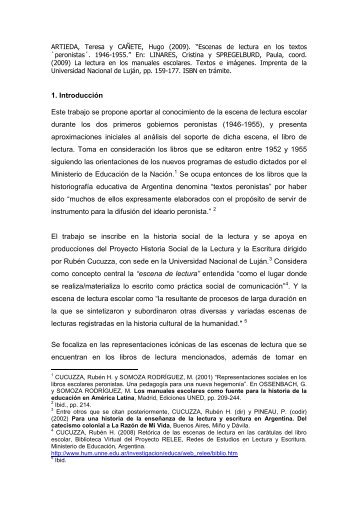 Escenas de lectura en los textos “peronistas” - Facultad de ...