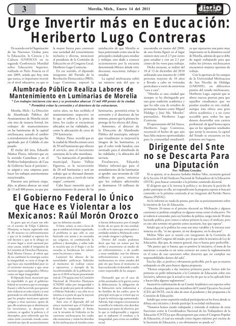 7 - La Extra / Diario de Morelia / Noticias Morelia / Noticias Michoacan