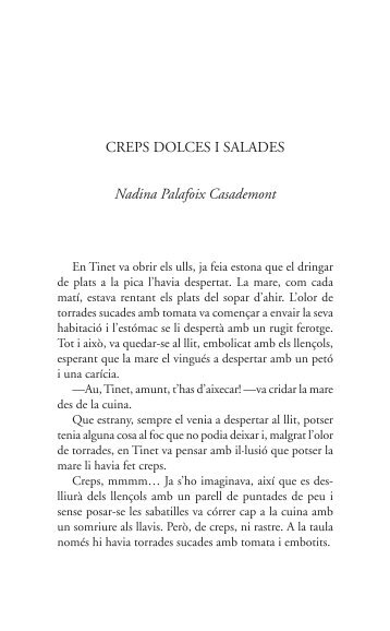 CREPS DOLCES I SALADES Nadina Palafoix Casademont - Tinet