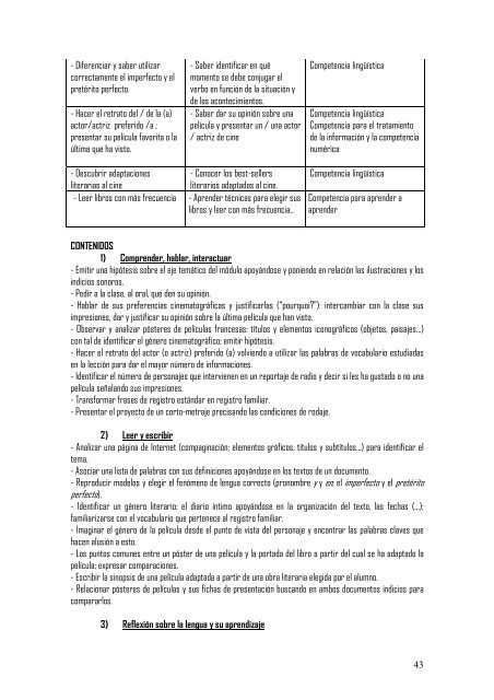 resumo programación departamento de francés 2012-2013