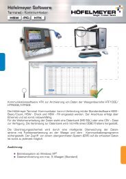 Spezifikationen als PDF - Höfelmeyer Waagen GmbH