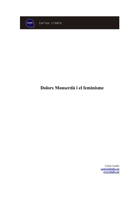 Dolors Monserdà i el feminisme - Carles Lindín