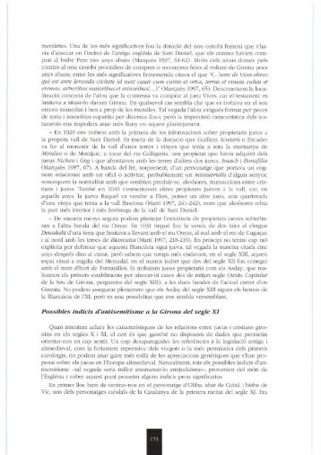 Possibles indicis d'antisemitisme a la Girona d,el segl.e XI