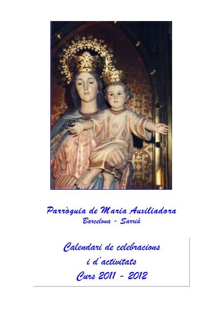 Calendari de celebracions i d'activitats Curs 2011 - 2012 - Parroquia ...