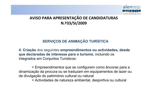 INCENTIVOS ÀS EMPRESAS - Câmara Municipal de Sines