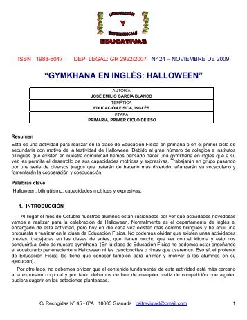 gymkhana en inglés: halloween - Educación Física en Infantil y ...