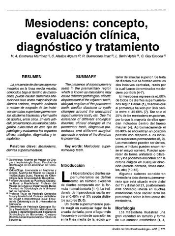 Mesiodens: concepto, evaluación clínica, diagnóstico y tratamiento