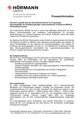 Presseinformation - HÃ¶rmann Logistik GmbH