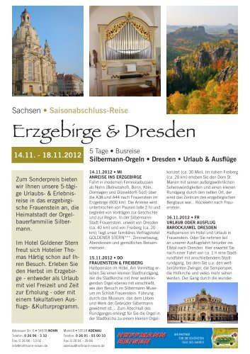 Erzgebirge & Dresden - Hoffmann Reisen