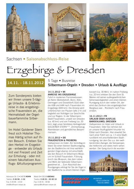 Erzgebirge & Dresden - Hoffmann Reisen