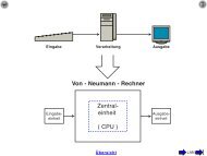 Von - Neumann - Rechner Zentral- einheit ( CPU ) - Informatik