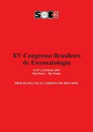 Caderno de Resumos (PDF) - Sociedade Brasileira de Estomatologia