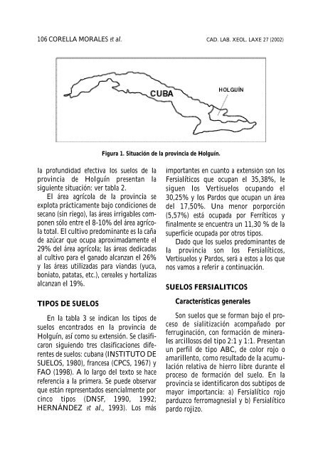 Principales aspectos edafológicos de la provincia de Holguín (Cuba ...