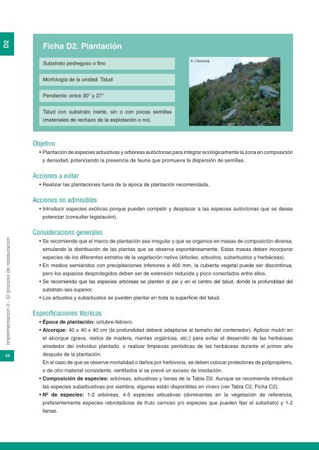 Manual para la restauración de canteras de roca caliza en clima ...