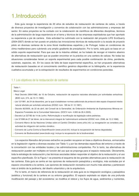 Manual para la restauración de canteras de roca caliza en clima ...