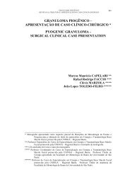 GRANULOMA PIOGÊNICO – APRESENTAÇÃO DE CASO CLÍNICO ...