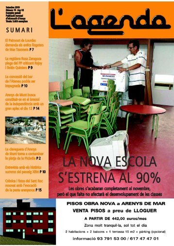 LA NOVA ESCOLA S'ESTRENA AL 90% - L'Agenda