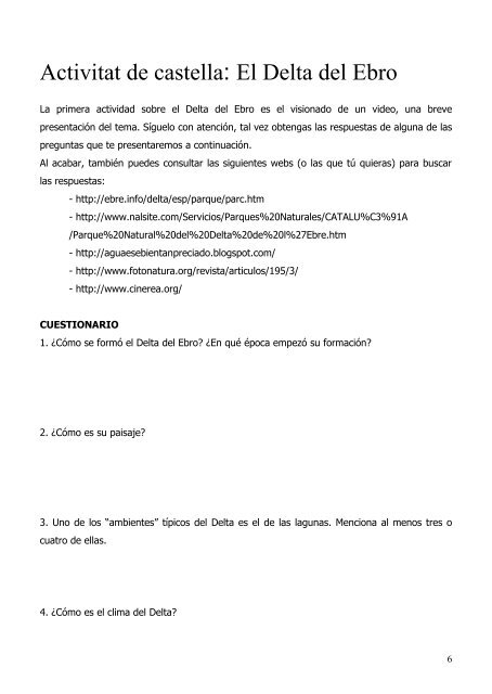 El Delta de l'Ebre - Institut Els Tres Turons