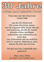 Hier geht es zum Teilnahmeflyer - HOLIDAY LAND Reisebüro Wolter