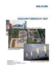 GESCHÄFTSBERICHT 2007 - Holinger AG