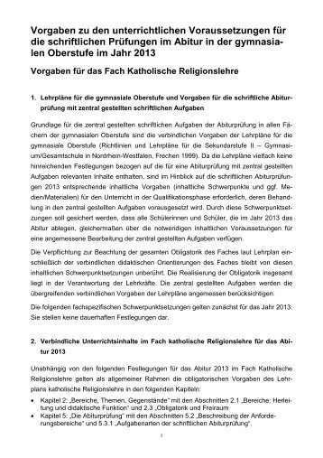 Abitur 2013 - Standardsicherung NRW