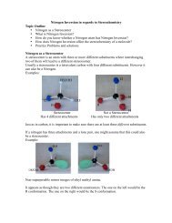 Nitrogen Inversion in regards to Stereocenters - UCLA Chemistry ...