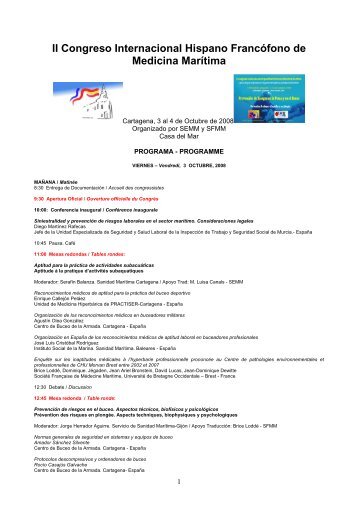 II Congreso Internacional Hispano Francófono de Medicina ... - SEMM