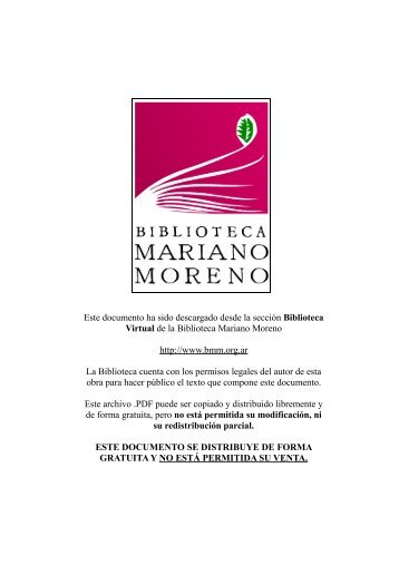 Biblioteca Virtual BMM.org.ar - Biblioteca Mariano Moreno