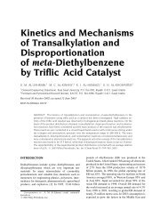 Kinetics and mechanisms of transalkylation and ... - kacst