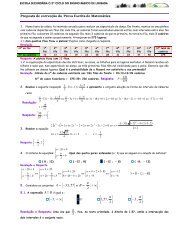 Correcção - Oficina de Matemática da Secundária de Lousada