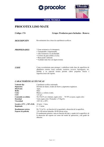 PROCOTEX LISO MATE - Procolor