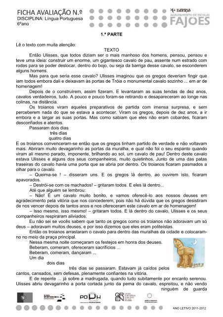 Gênero Textual Epopeia - texto cavalo de troia