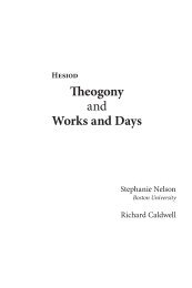 Hesiod: Theogony and Works and Days - Focus Publishing