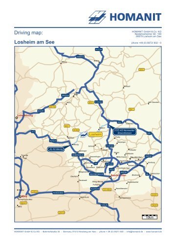 Driving map: Losheim am See