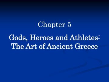 Chapter 5 Gods, Heroes and Athletes: The Art of Ancient Greece