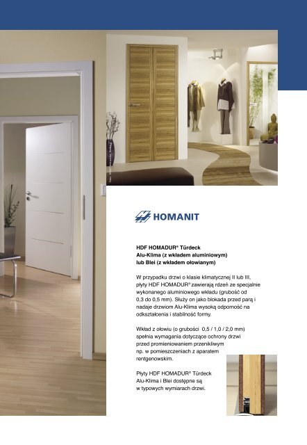 HDF/MDF HOMADUR® Türdeck - Homanit Werk