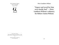 Peter Lamborn Wilson's obituary for Robert Anton Wilson