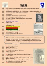 Time Line - Parktown High School for Girls