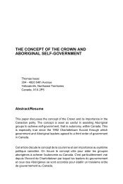 the concept of the crown and aboriginal self-government - Brandon ...