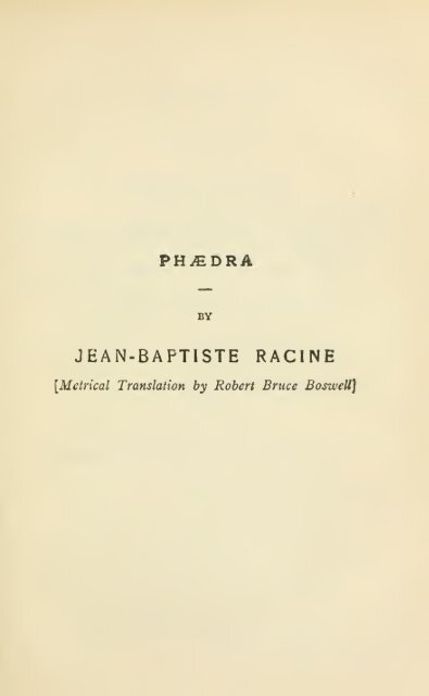 Racine: Phaedra