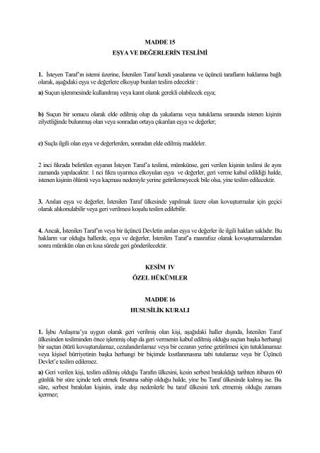 türkiye cumhuriyeti île amerika birleşik devletleri - Adalet Bakanlığı