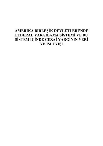 Amerikan Birlesik Devletlerinin Federak Mahkeme Sistemi